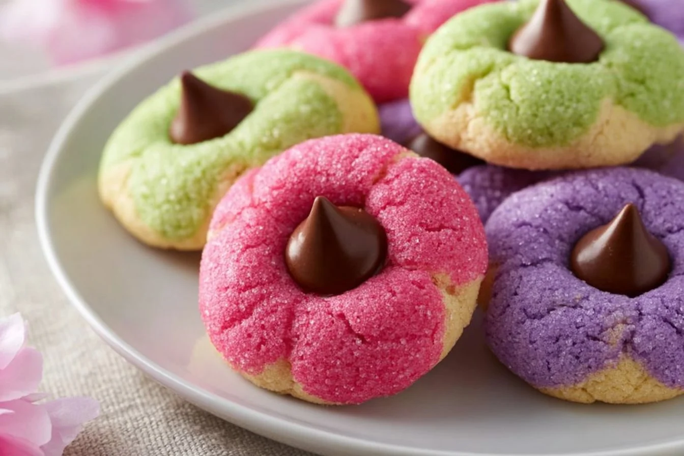 Spring Blossom Cookies with colorful floral decorations and a soft texture