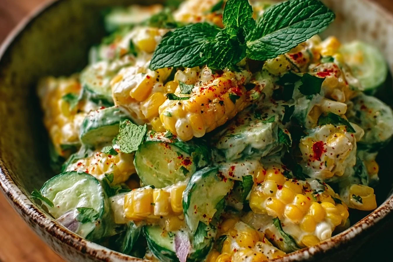 Street Corn Creamy Cucumber Salad That's Perfect for Summer Fun