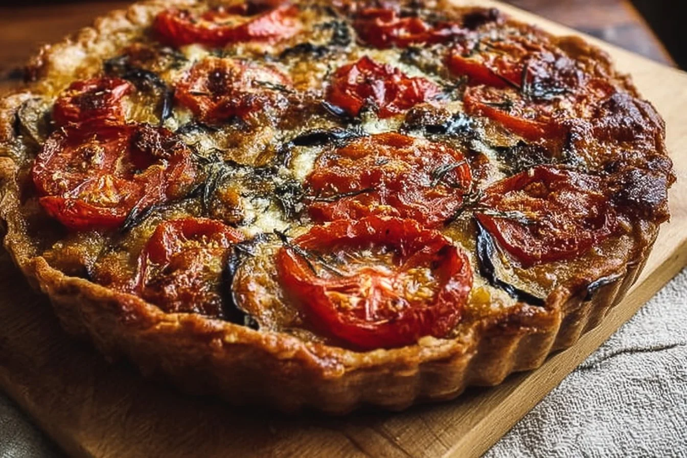 Summer Tomato and Eggplant Pie