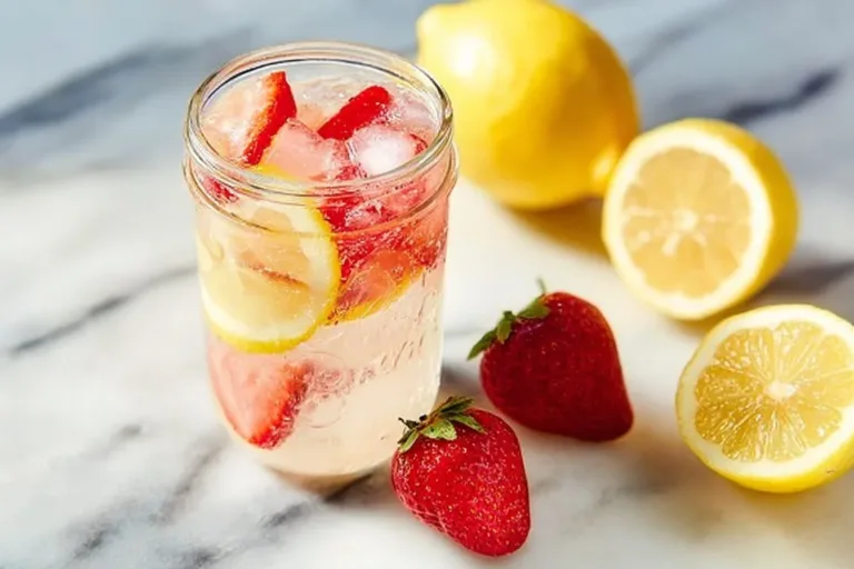 Refreshing TikTok creamy lemonade in a glass with lemon slices and ice