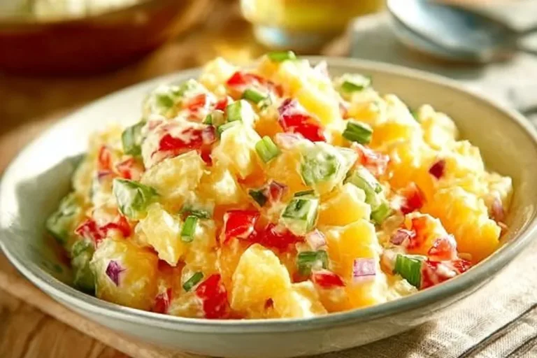 Colorful and fresh Yucca Salad with vegetables and dressing