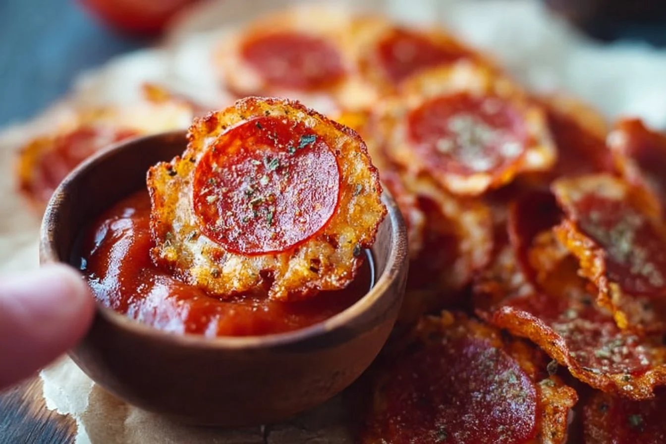2-Ingredient Pepperoni Chips