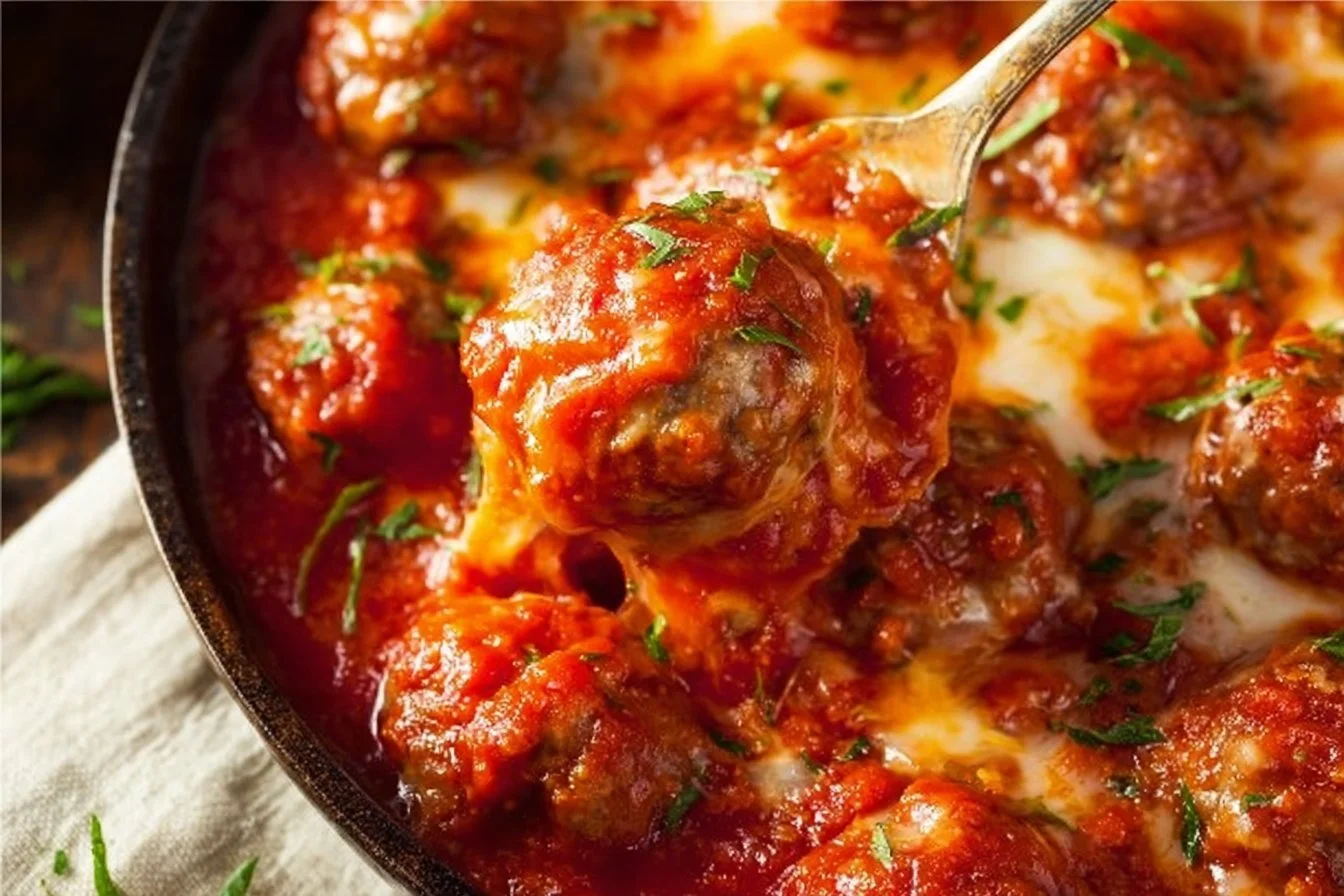 Baked Meatballs with Marinara Sauce