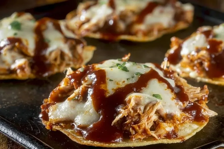 Delicious BBQ Chicken Tostadas with vibrant toppings