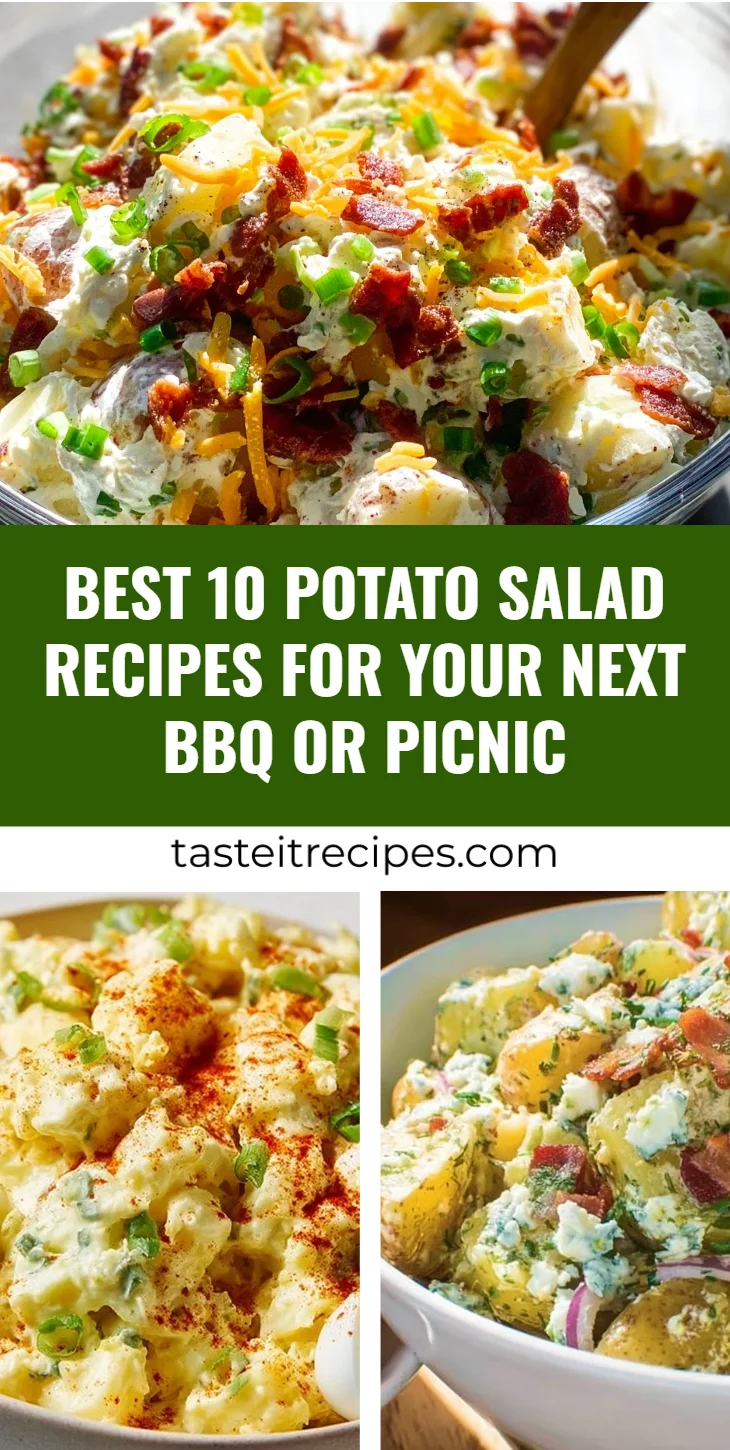 Delicious potato salad served at a summer picnic