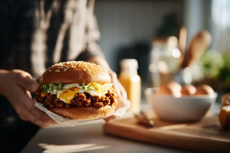 Delicious Big Mac Sloppy Joes served on a plate with toppings