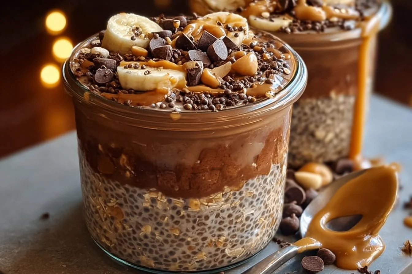 Chocolate Peanut Butter Overnight Oats