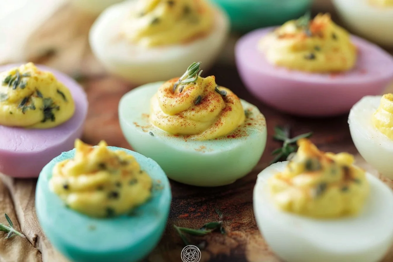 Colored Deviled Eggs for Easter