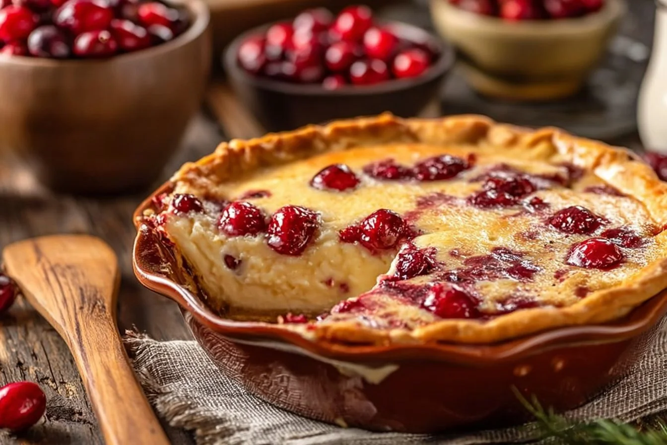 Cranberry Custard Pie