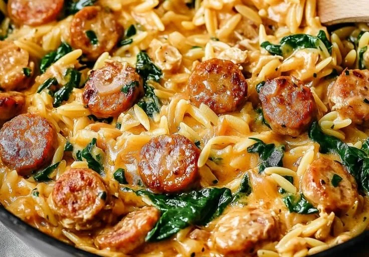 Creamy Chicken Sausage Orzo: A One-Pan Meal