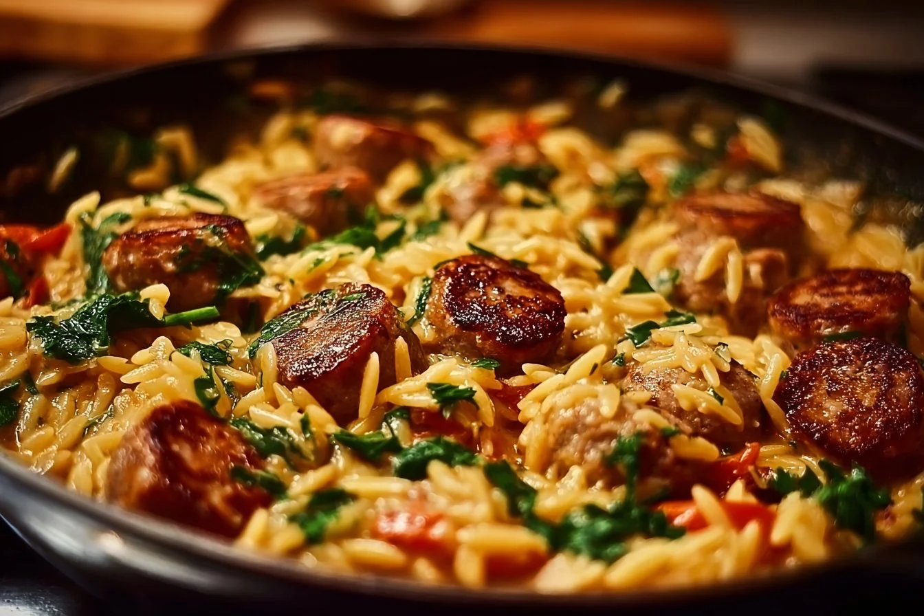 Creamy Chicken Sausage Orzo: A One-Pan Meal