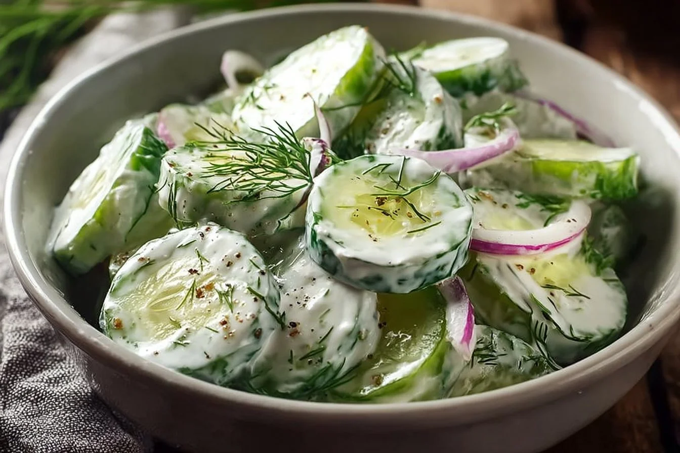 Dill Yogurt Cucumber Salad
