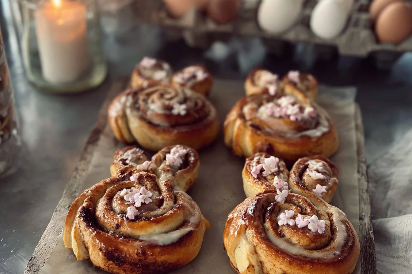 Easter Bunny Cinnamon Rolls