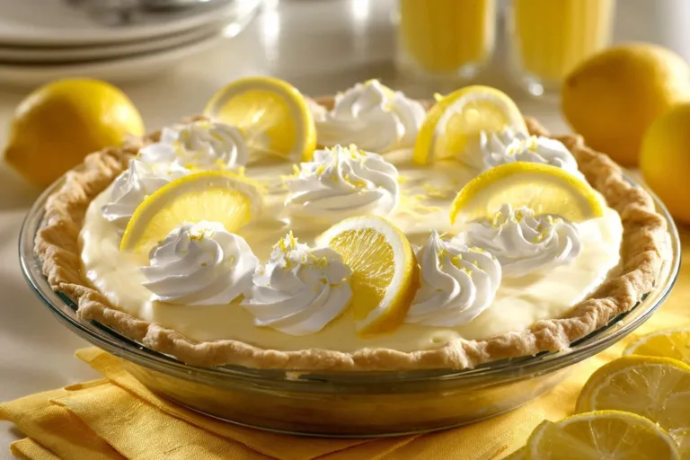 Delicious easy lemon cream pie with a creamy lemon filling and crust