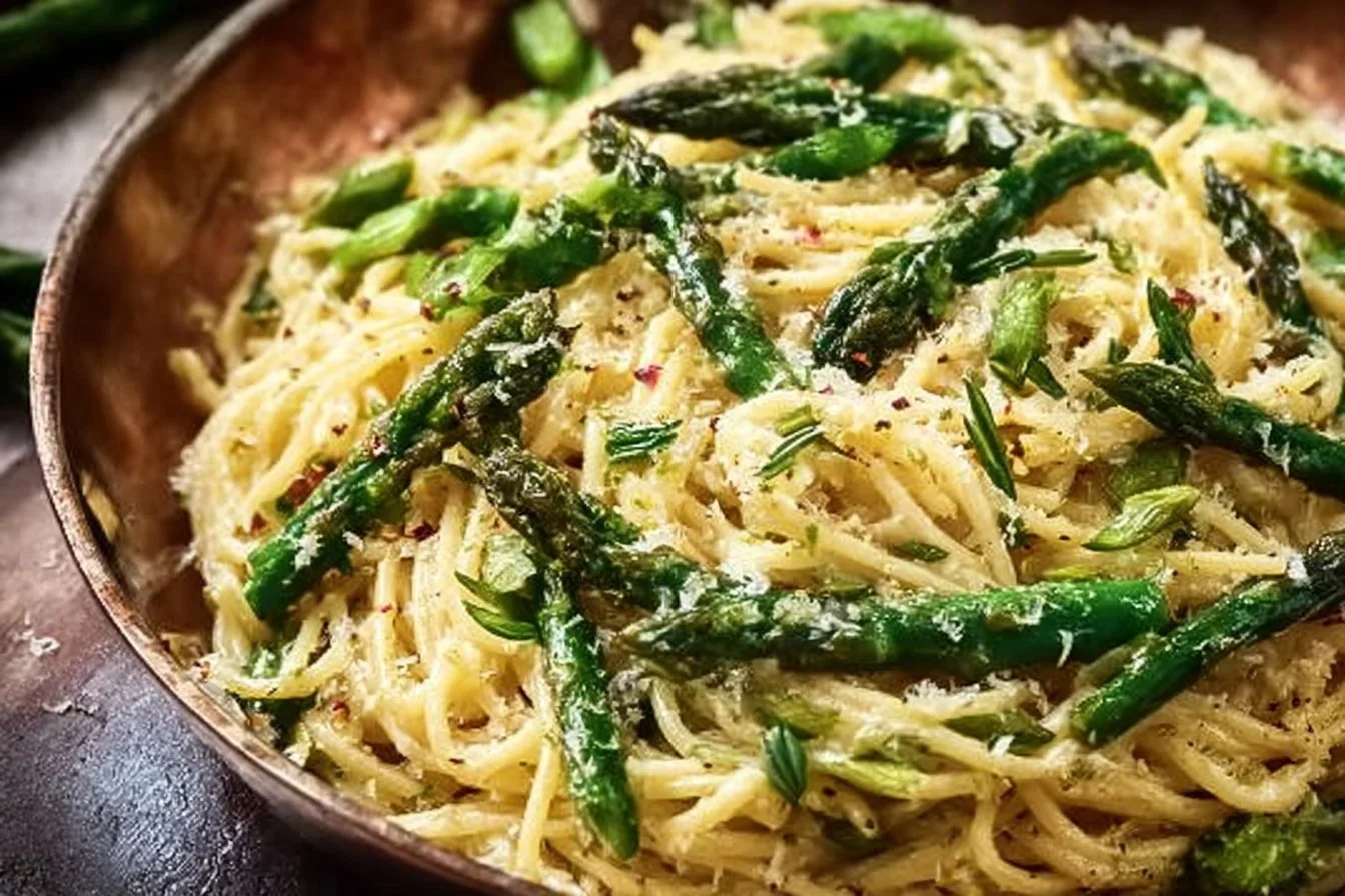 Garlic Butter Asparagus Pasta