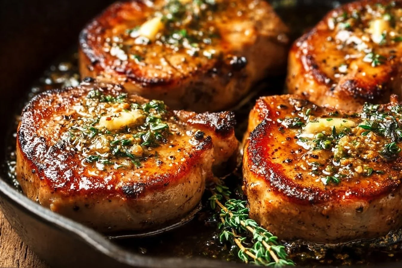 Garlic Butter Pan-Seared Pork Chops