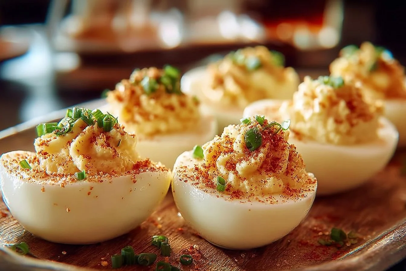 Garlic Parmesan Deviled Eggs