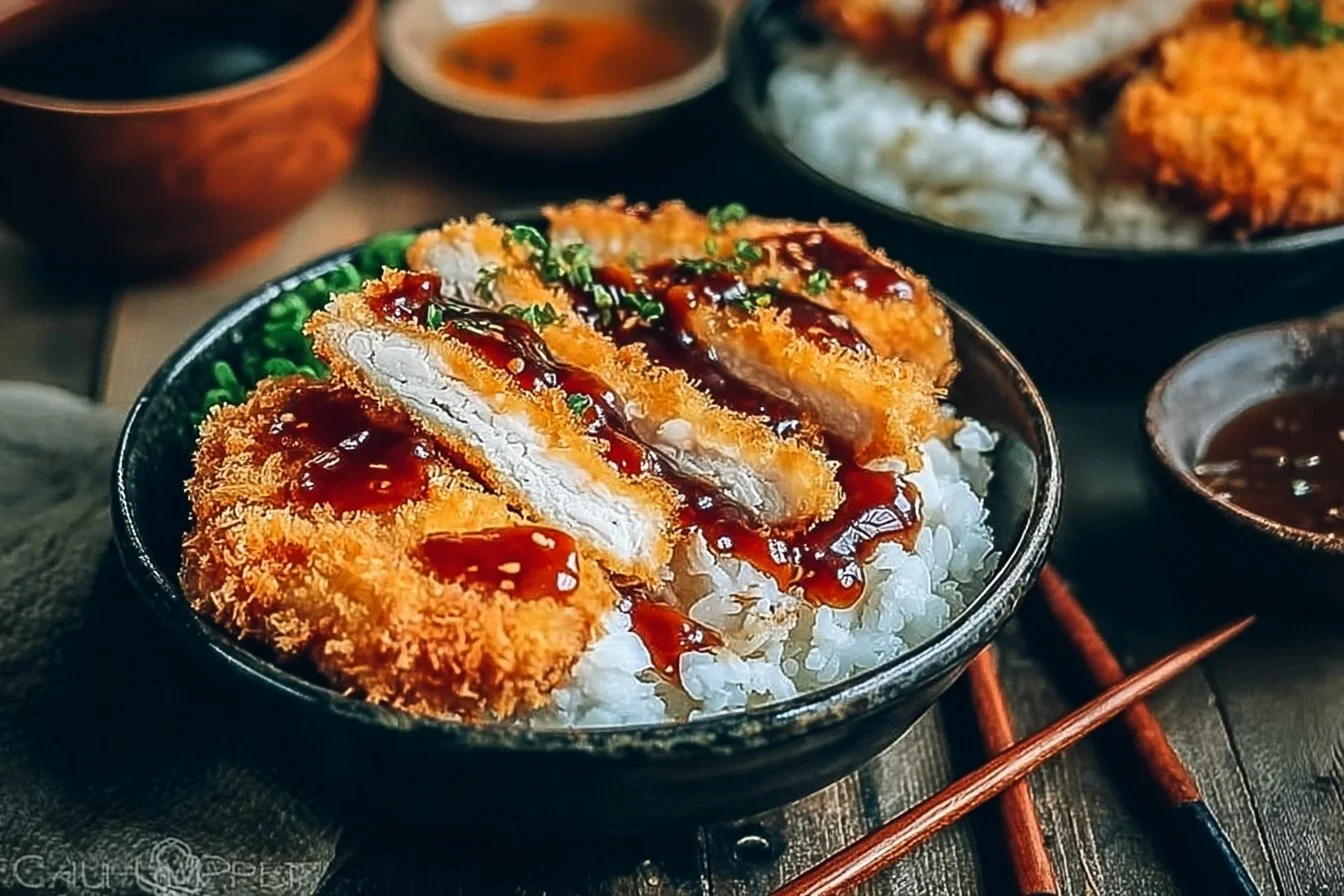 Japanese Katsu Bowls with Tonkatsu Sauce
