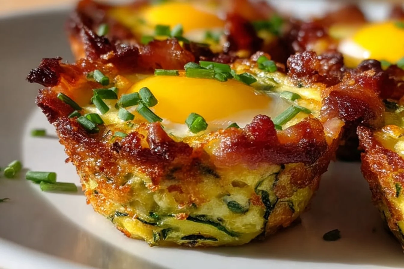 Keto Bacon Egg Zucchini dish with bacon, eggs, and zucchini for a nutritious meal