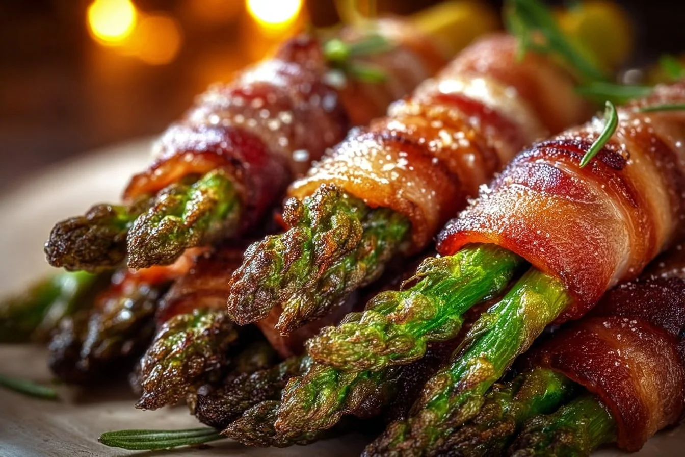 Keto Bacon Wrapped Asparagus Bundles