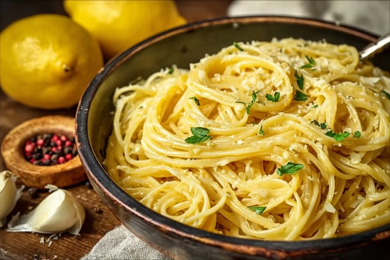 Lemon Butter Garlic Pasta Sauce (Lemon Pasta)