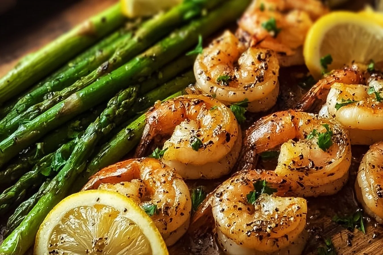 Lemon Garlic Shrimp and Asparagus
