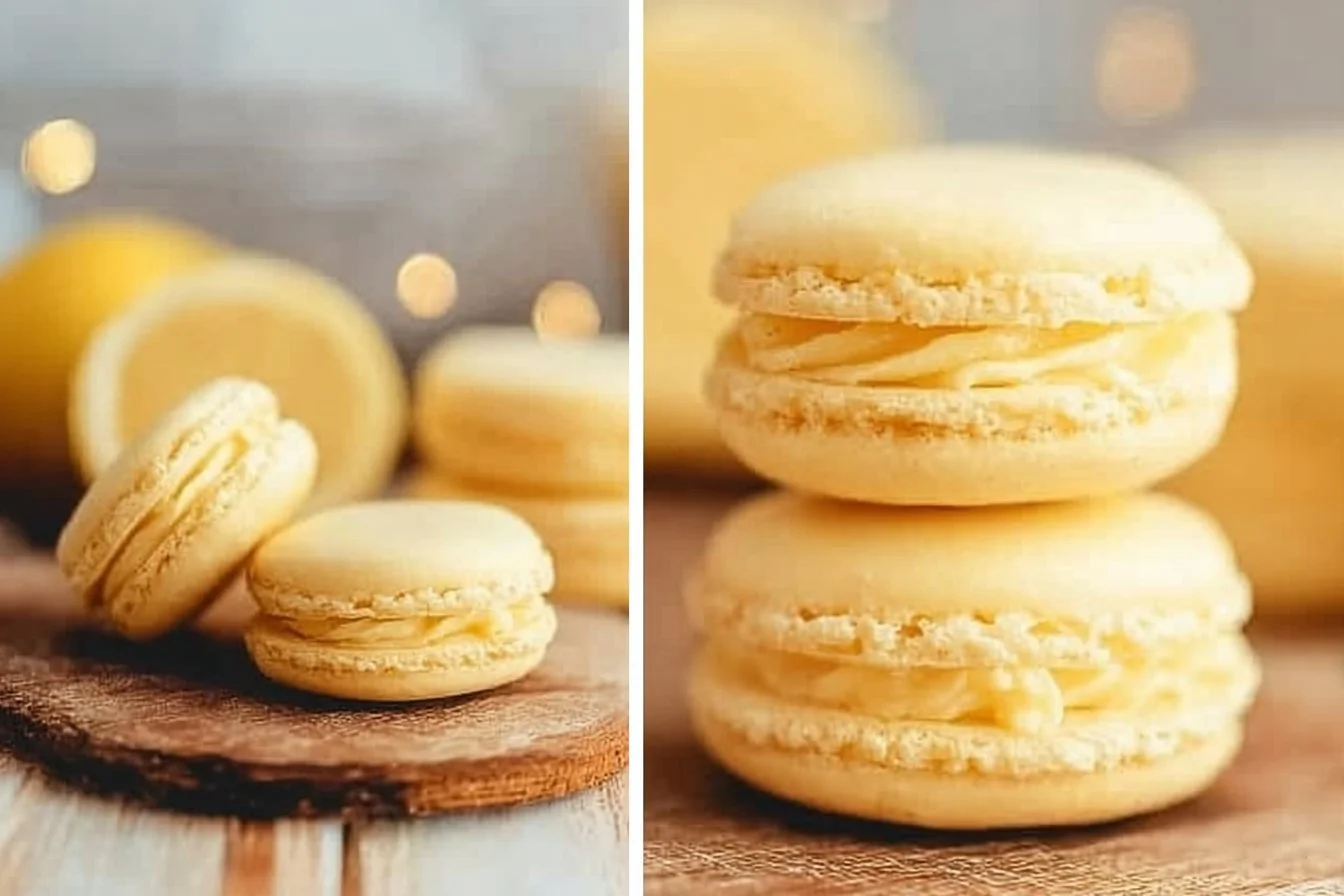 Lemon Macarons with Lemon Curd Filling