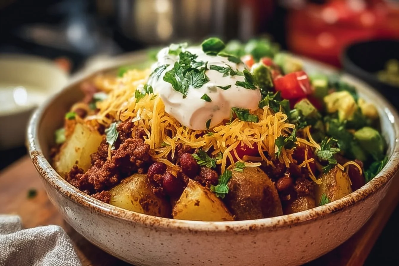 Loaded Potato Taco Bowl