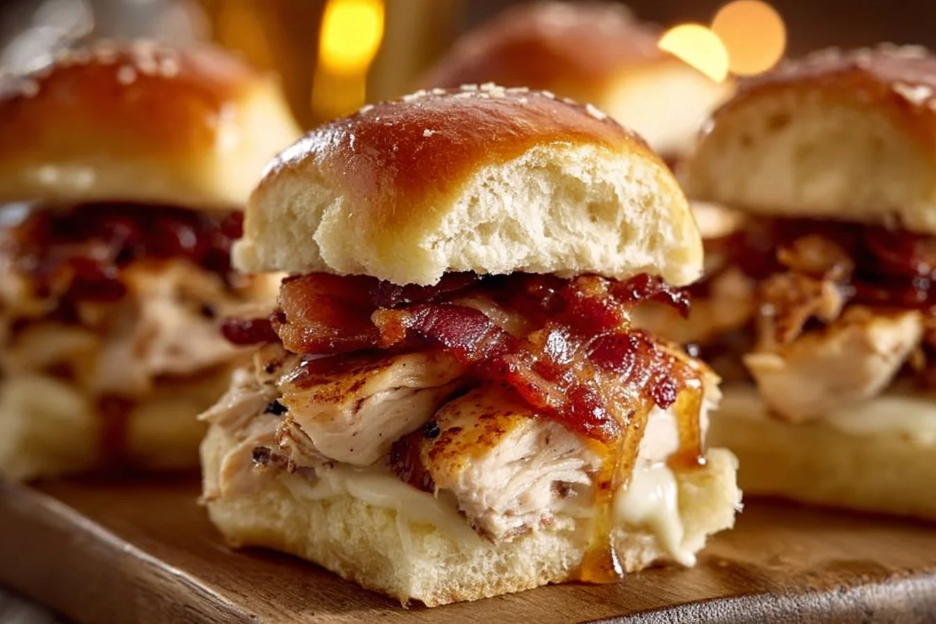 Maple Chicken Bacon Sliders