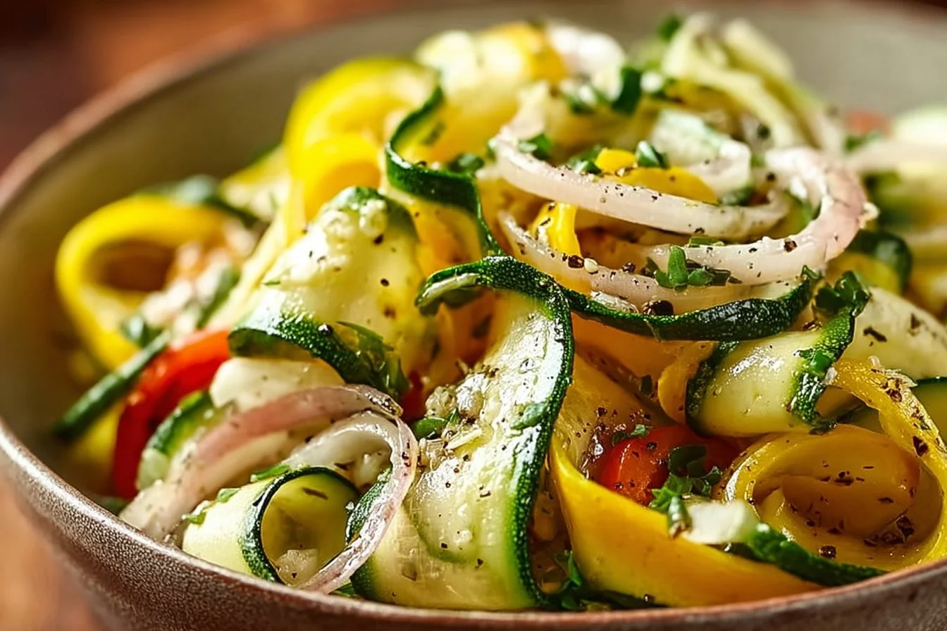 Mediterranean Zucchini-Squash Ribbon Salad