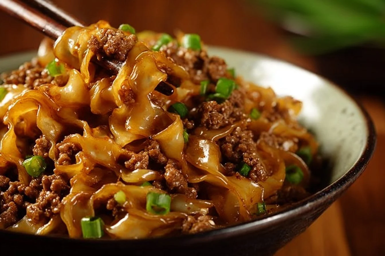 Delicious Potsticker Noodle Bowl with savory potstickers and fresh noodles