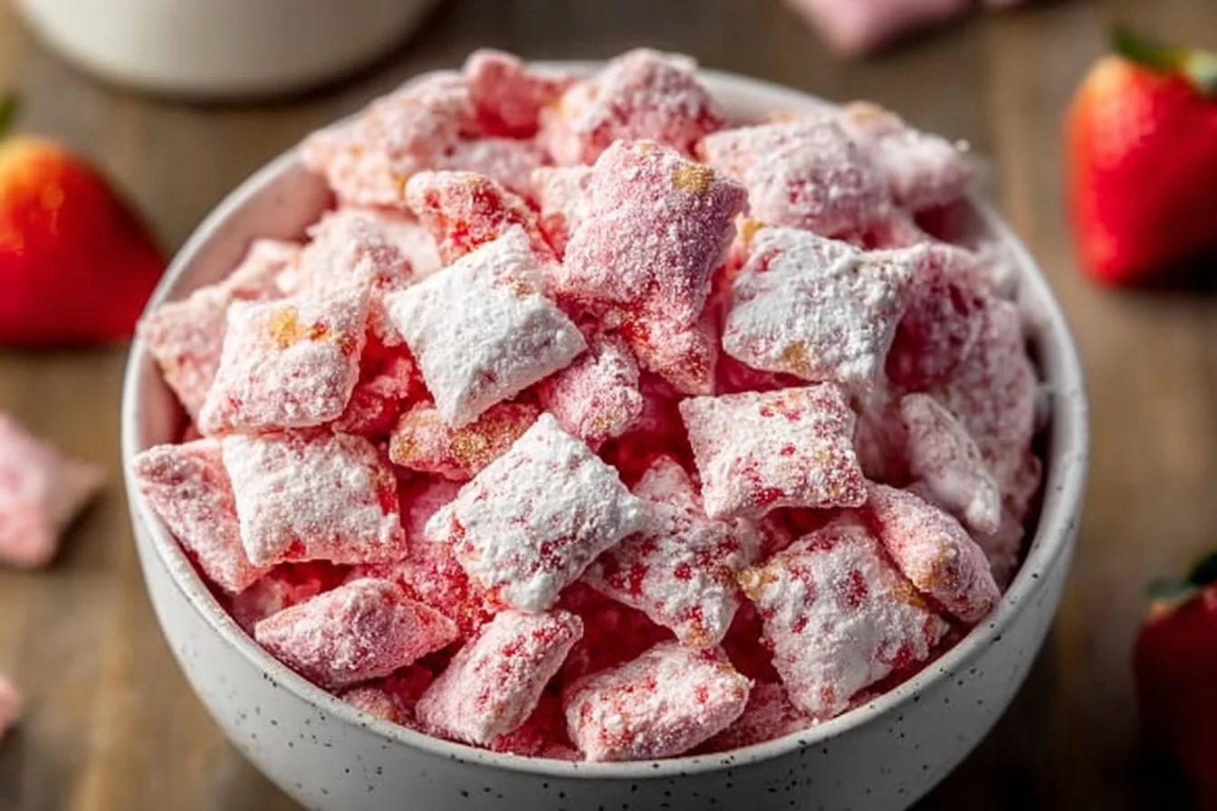 Quick Strawberry Shortcake Puppy Chow