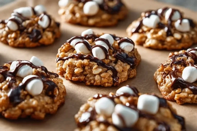 Delicious Rice Krispie chocolate chip cookies on a cooling rack.