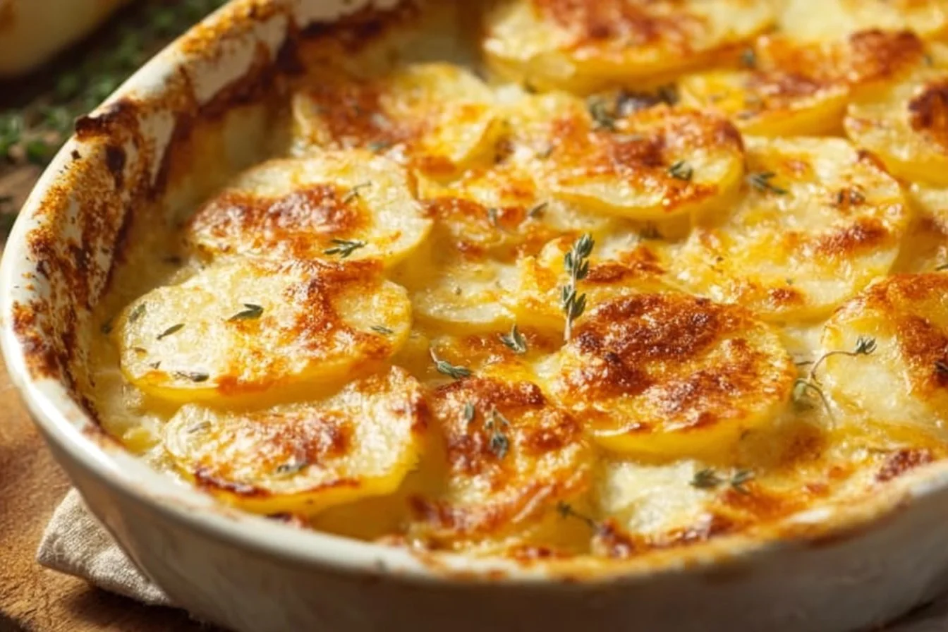 Scalloped Potatoes with Cheddar