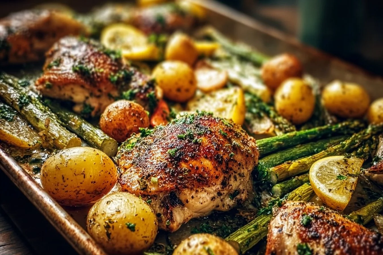 Sheet Pan Garlic Butter Chicken and Veggies