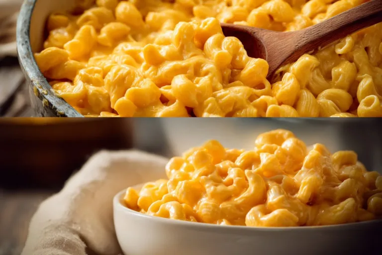 Delicious bowl of creamy shells and cheese topped with breadcrumbs