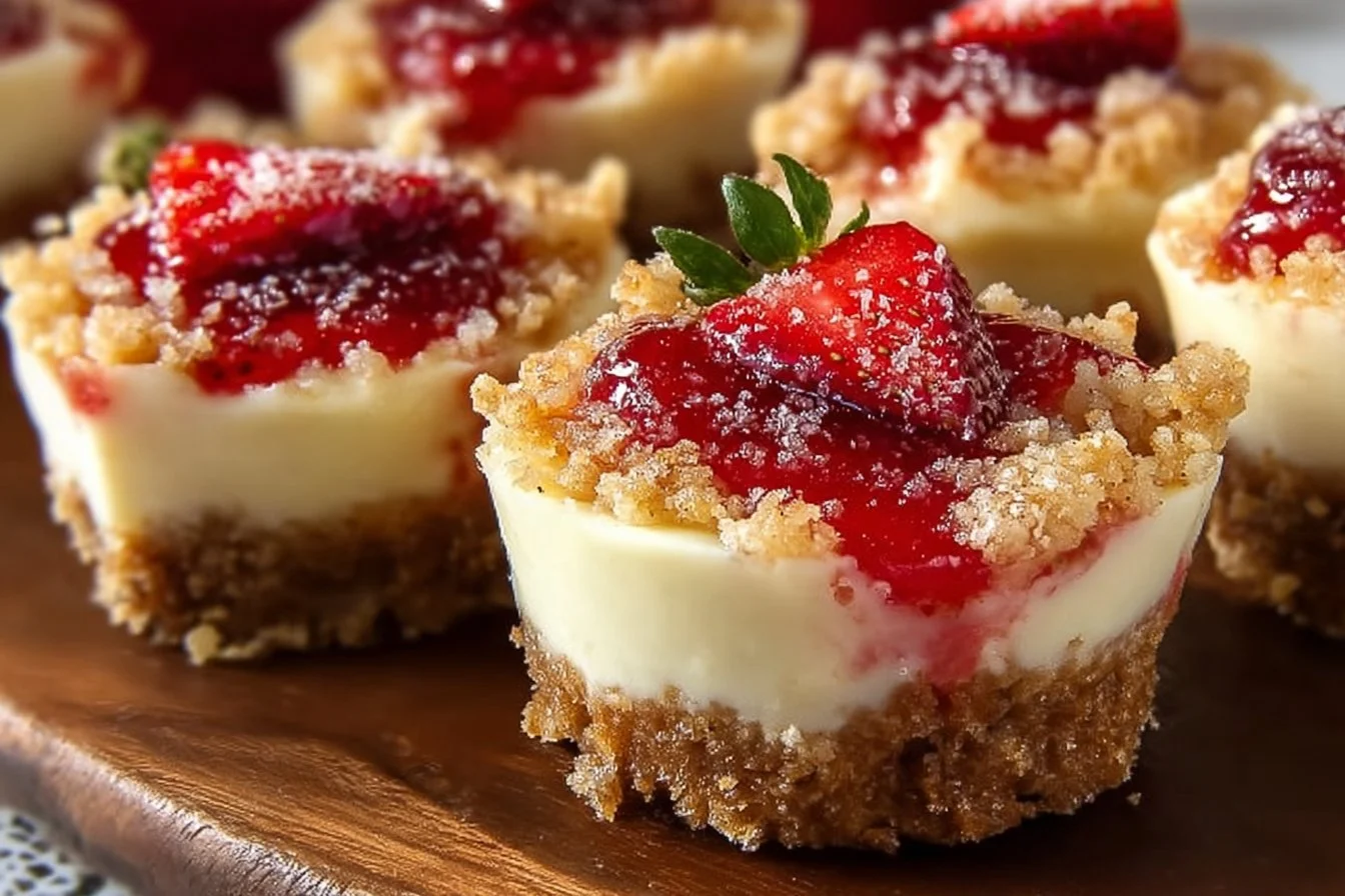 Strawberry Crunch Cheesecake Bites