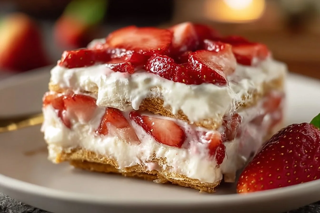 Strawberry Eclair Cake