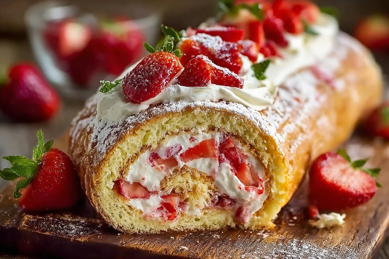 Strawberry Shortcake Cake Roll