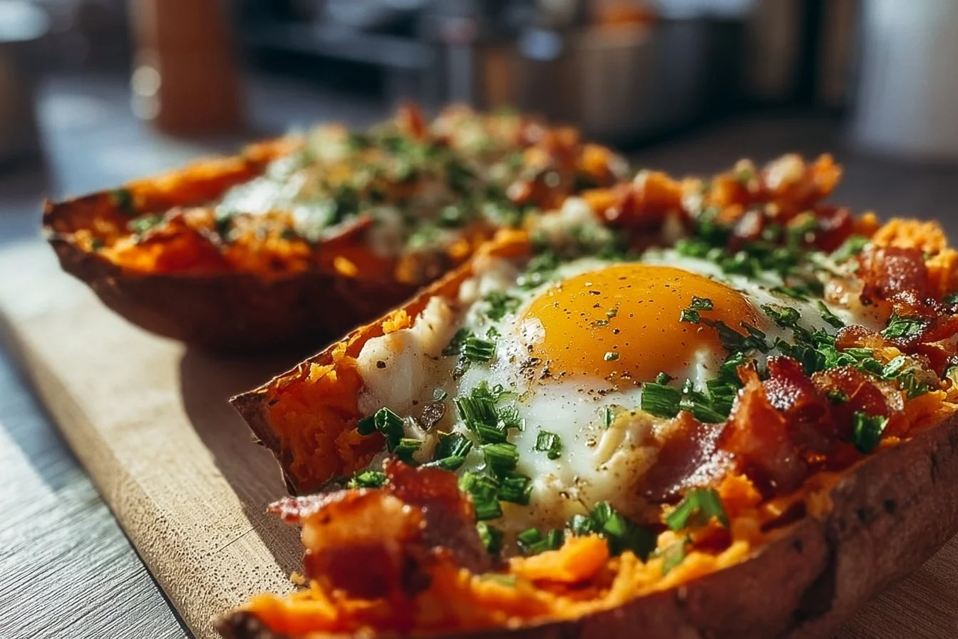 Sweet Potato Breakfast Boats