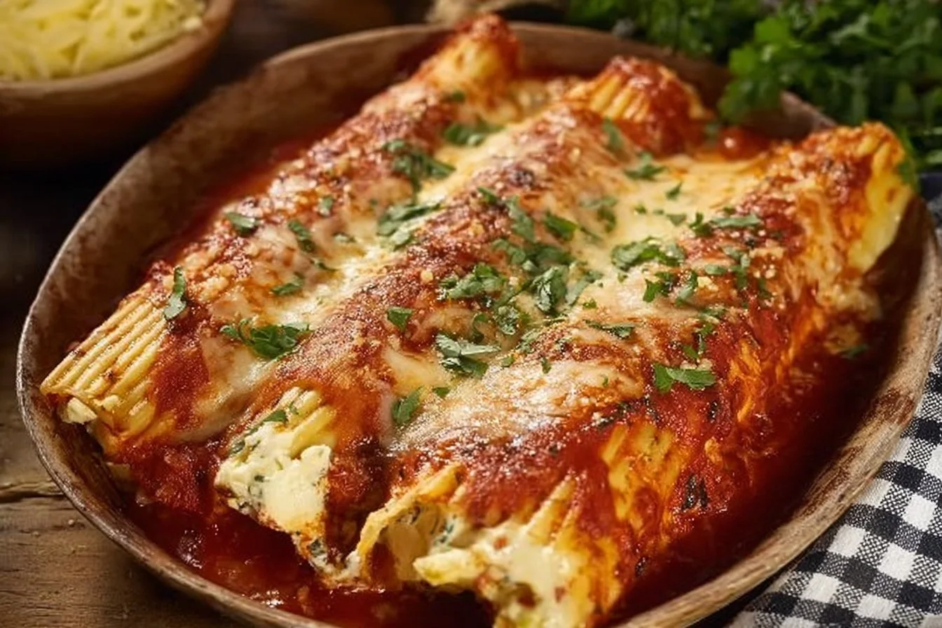 Three Cheese Manicotti