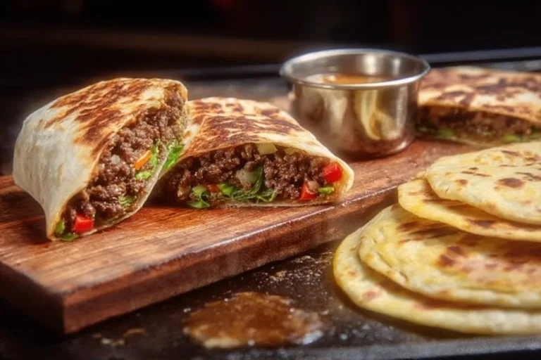 Delicious Blackstone Crunchwraps ready to be enjoyed, filled with fresh ingredients.