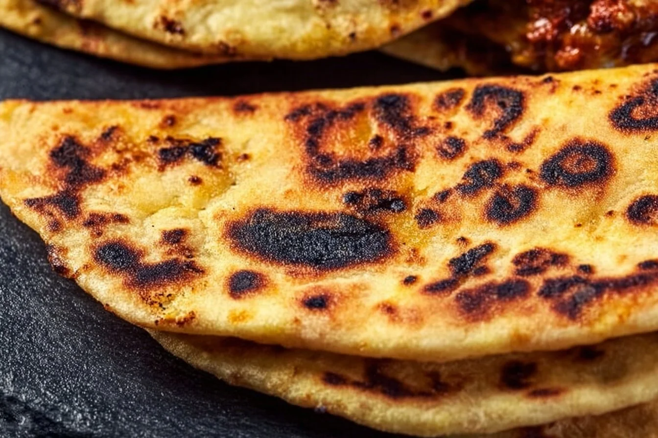 Blackstone Hot Honey BBQ Chicken Quesadillas on a plate
