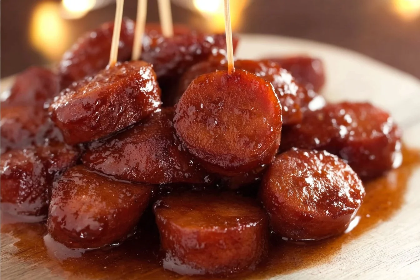 Brown Sugar Glazed Kielbasa Bites