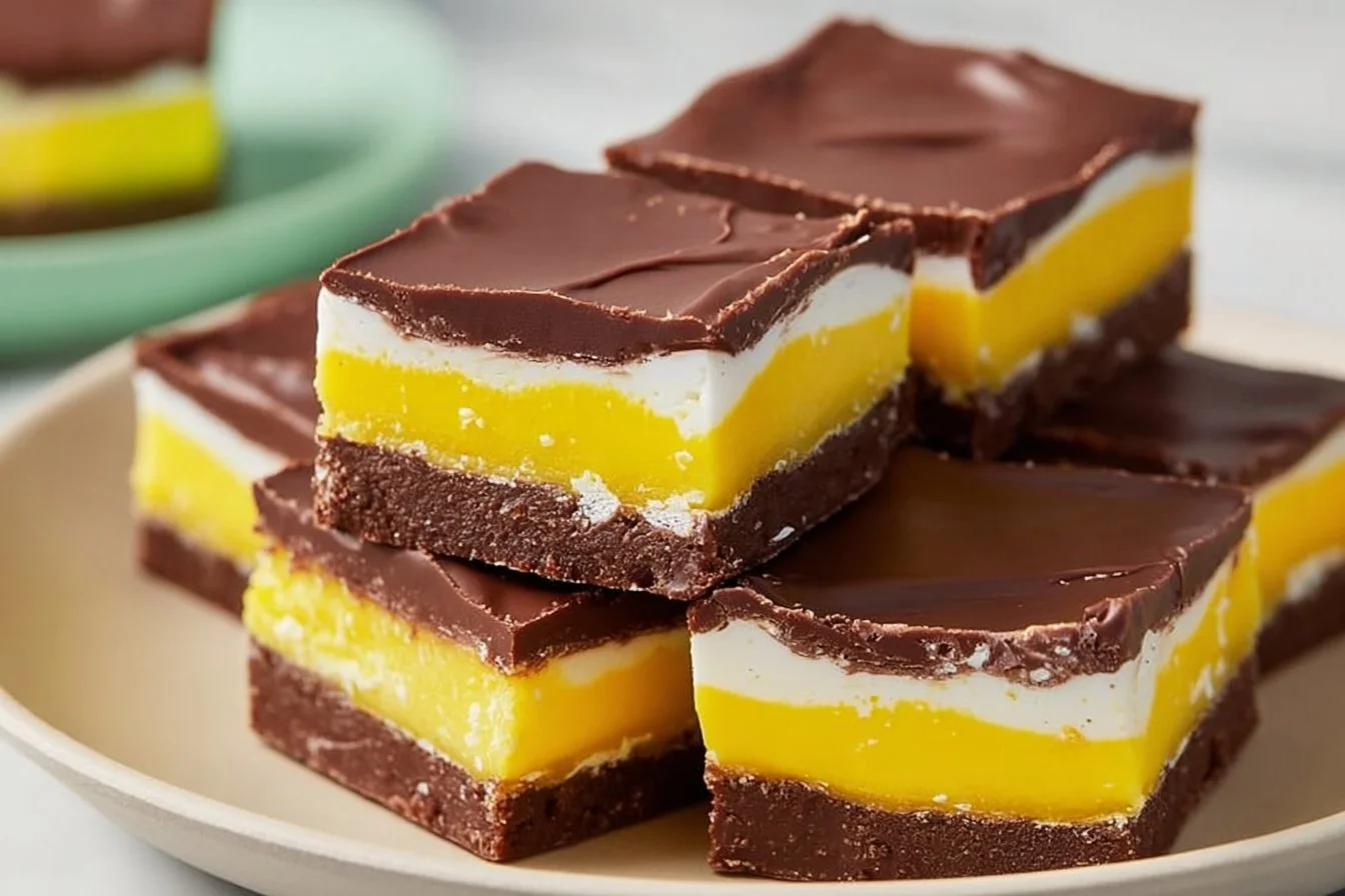 Delicious Cadbury Egg Fudge dessert topped with chocolate and Cadbury eggs.