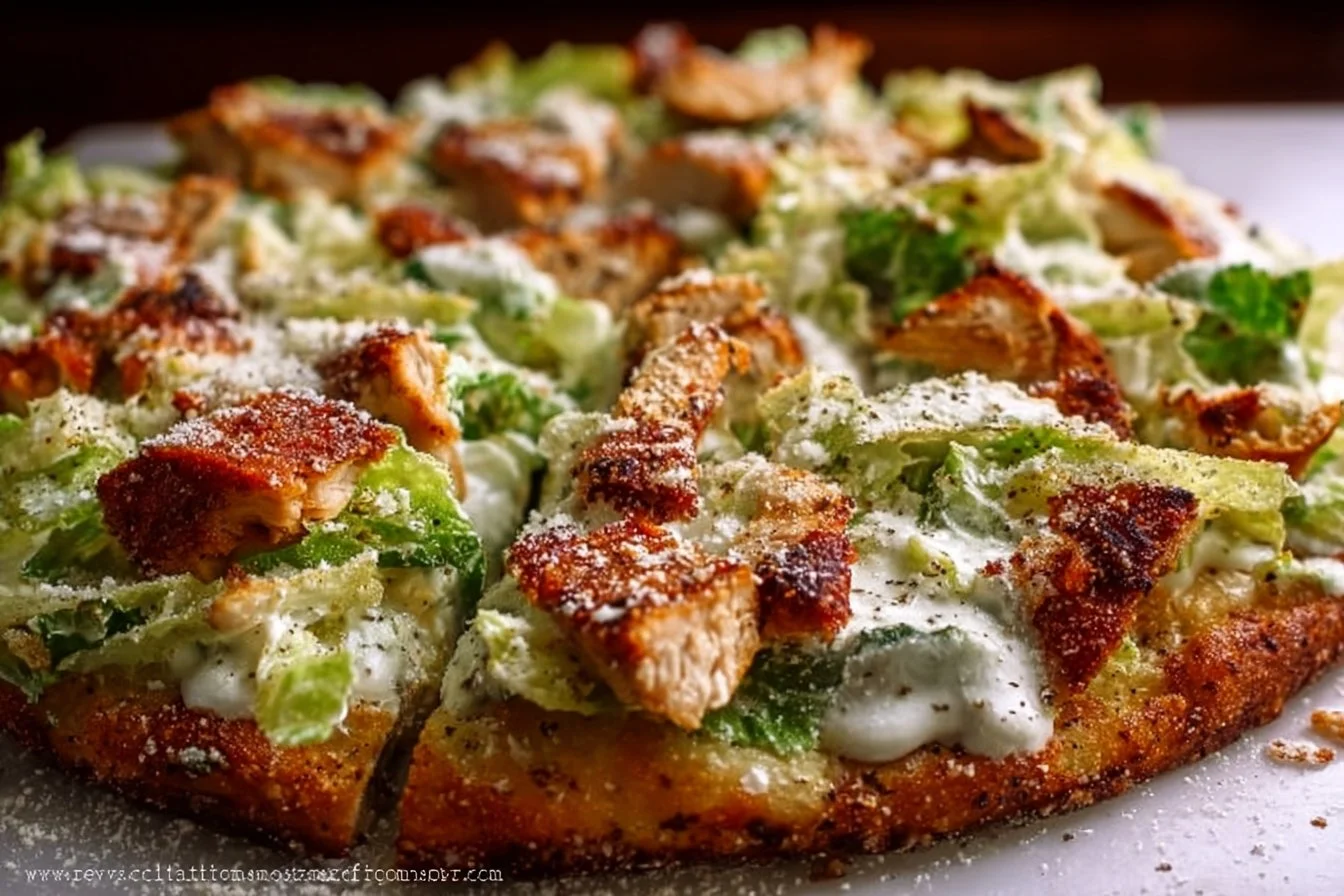 Chicken Caesar Salad Pizza