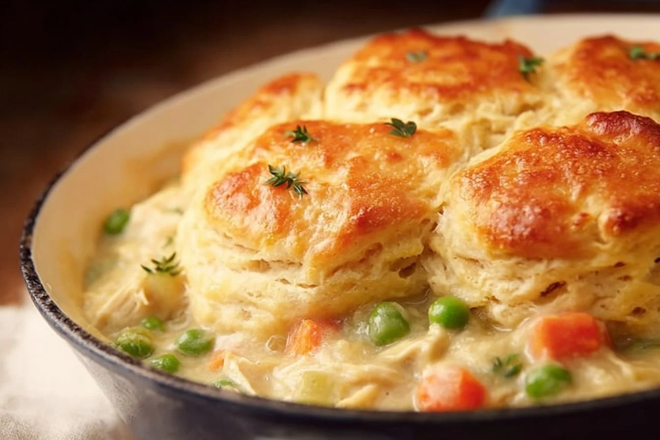 Chicken Pot Pie With Biscuits
