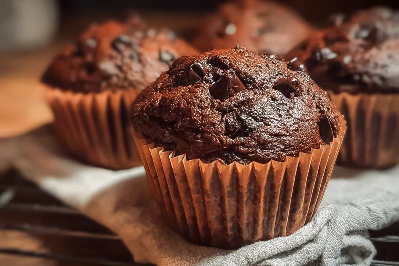 Chocolate Sourdough Muffins