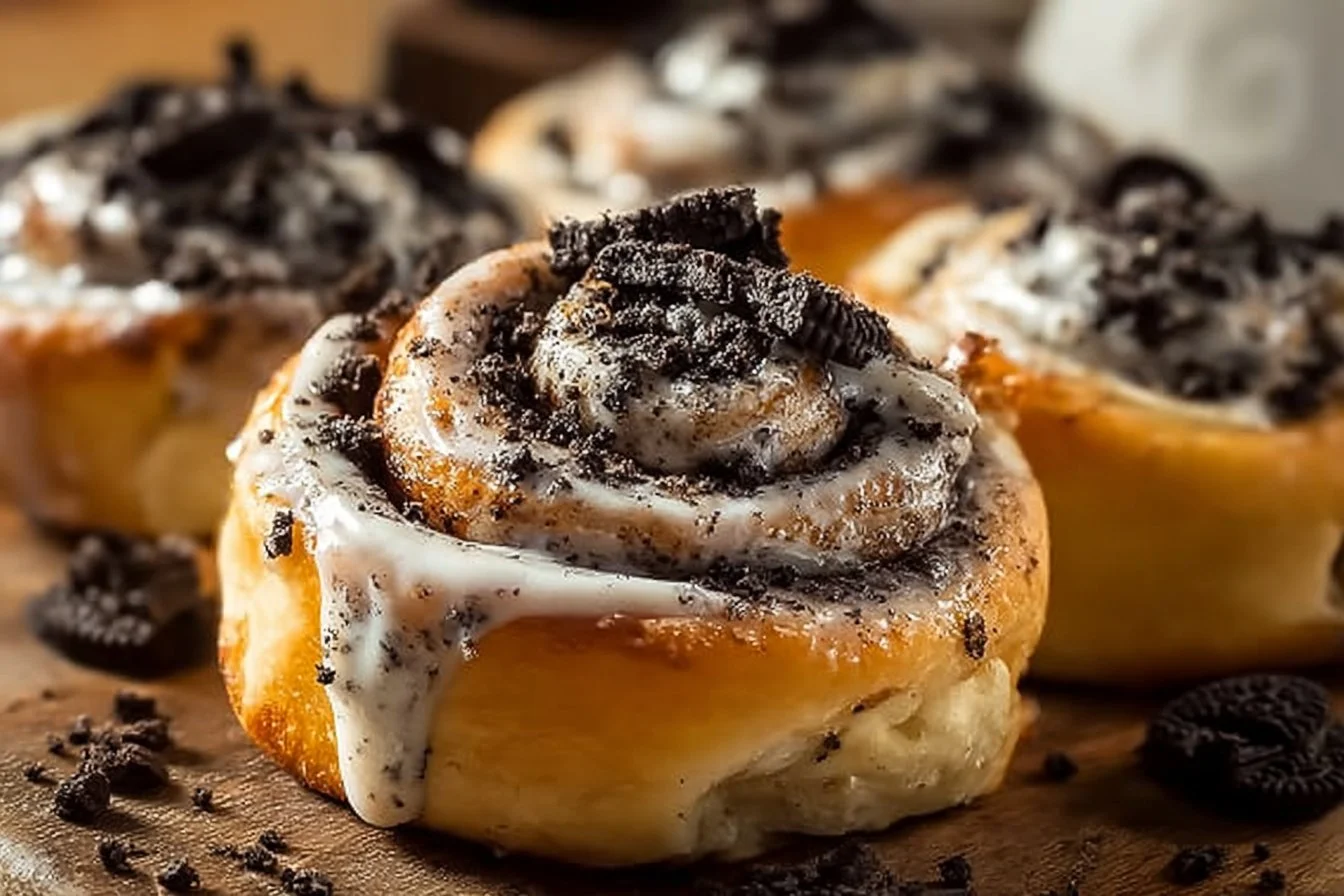 Cookies and Cream Cinnamon Rolls