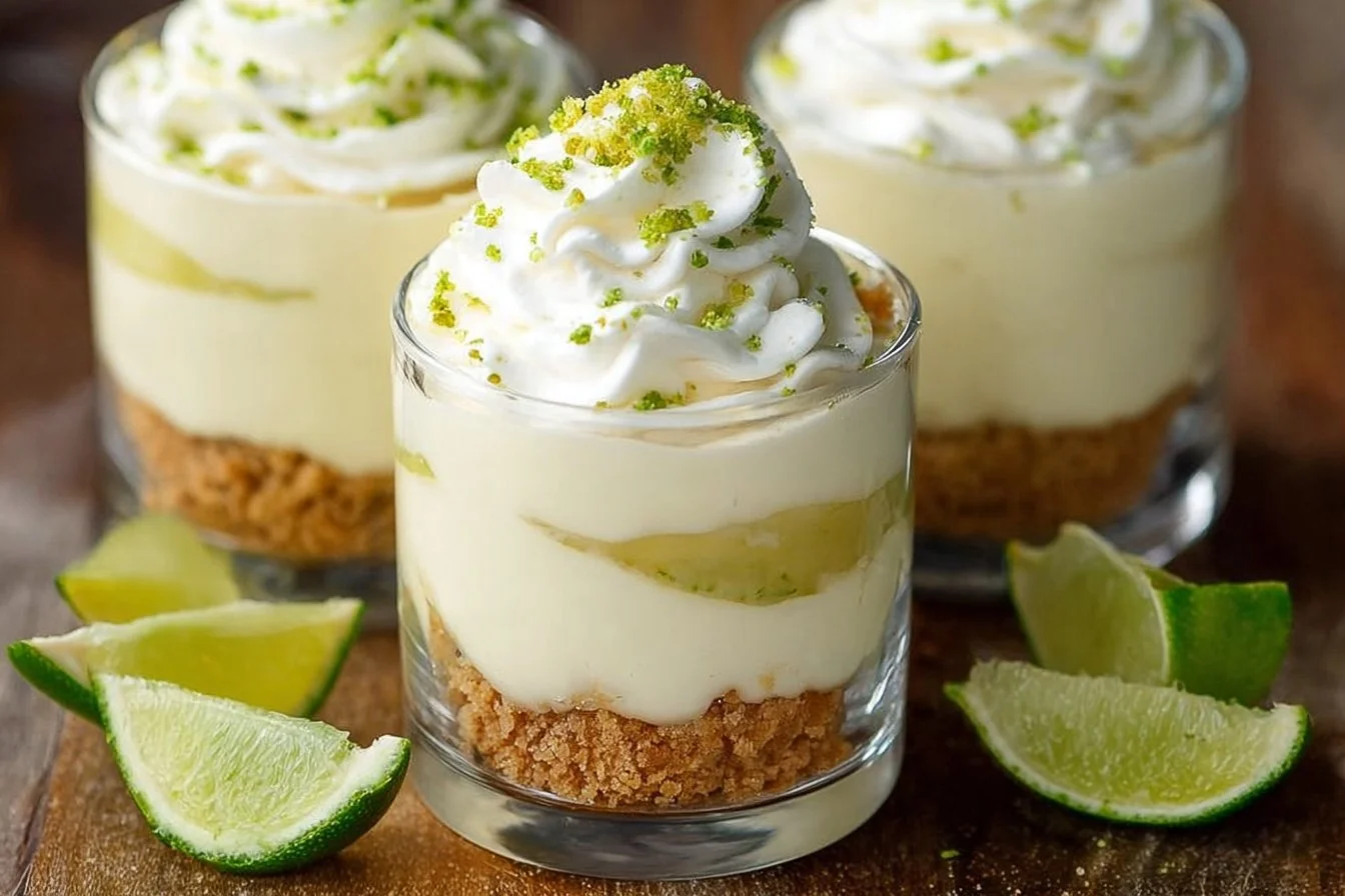 These Key Lime Cheesecake Parfaits have all the components of key lime pie, but layered in individual servings.